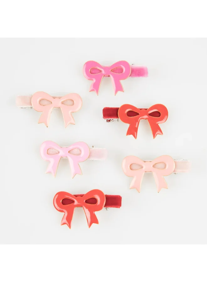 Meri Meri  Valentine's Bow Hair Clips - Set of 6  | Best Price UAE